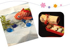 金魚・お菓子箱